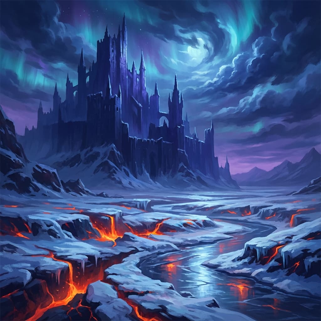 A windswept fortress overlooking the sea at dawn